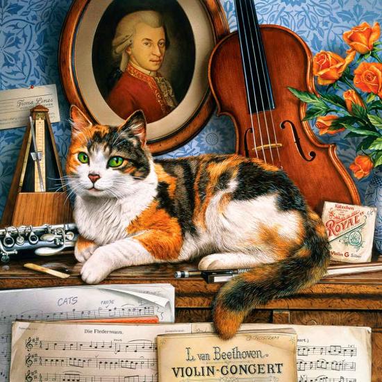 Puzzle MasterPieces Le chat musical 1000 pièces