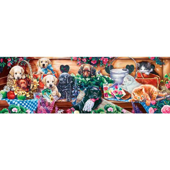 Puzzle MasterPieces La cour avec bac à fleurs 1000 pièces