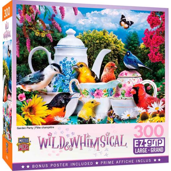 Puzzle MasterPieces Fête des Oiseaux dans le Jardin XXL de 300 P