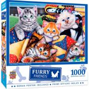 Puzzle MasterPieces Chatons entre couvertures 1000 pièces