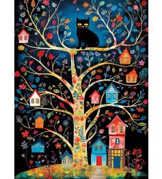 Puzzle MasterPieces Chat Noir Des Nichoirs XXL 300 pièces