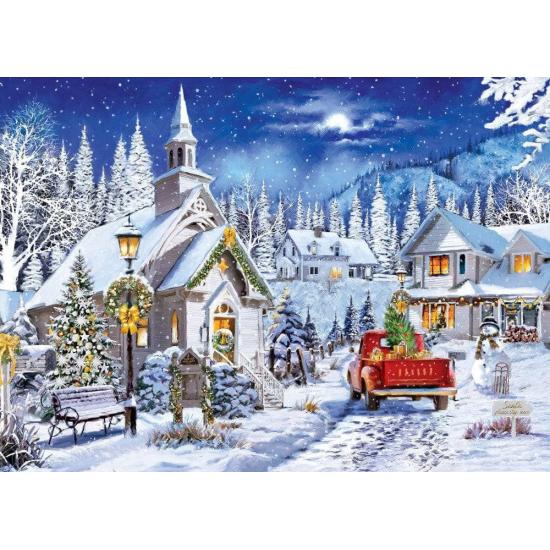 Puzzle MasterPieces Lumières D'Hiver De La Chapelle 1000 Pieces
