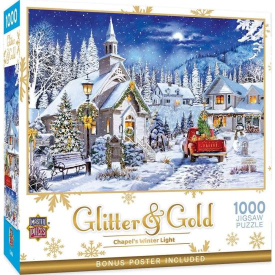 Puzzle MasterPieces Lumières D'Hiver De La Chapelle 1000 Pieces