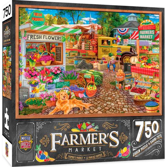 Puzzle MasterPieces Market dans le Carré de 750 Pièces