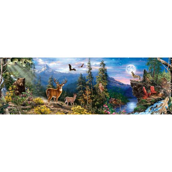 MasterPieces Puzzle panoramique Animaux de la forêt 1000 pièces