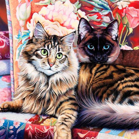 Puzzle MasterPieces Couple de chats 1000 pièces