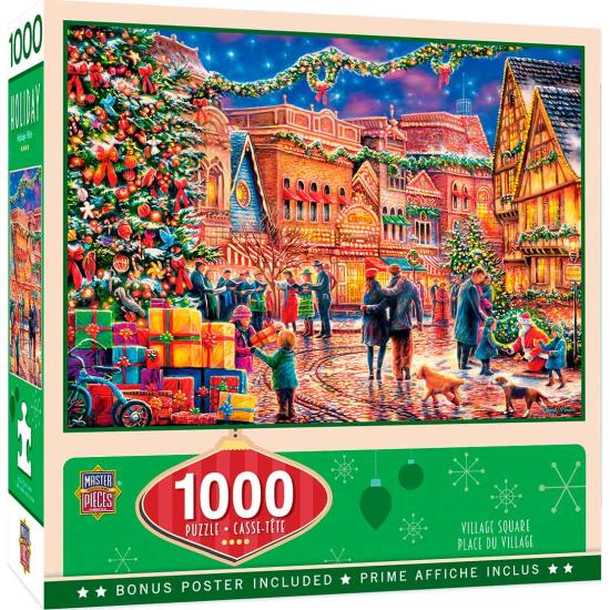 Puzzle MasterPieces Place de la Ville à Noël 1000 Pzs