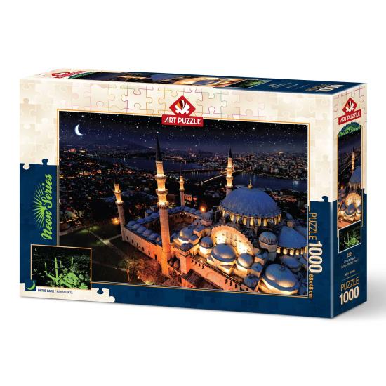 Puzzle Neon Art Puzzle Mosquée Bleue 1000 Pièces