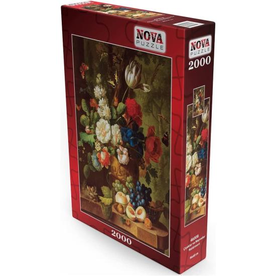 Puzzle Nova Nature Morte de Roses et Tulipes 2000 Pièces