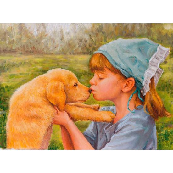 Puzzle Nova Le chien et l'amour de la fille 1000 pièces