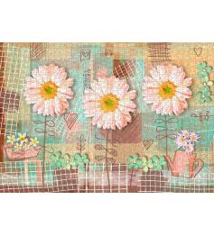 Puzzle Nova 1000 pièces Fleurs de gerbera rose