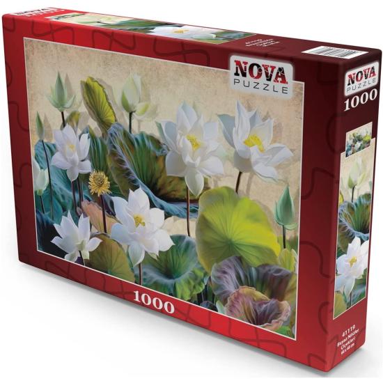 Puzzle Nova Fleurs de Lotus Blanc 1000 pièces