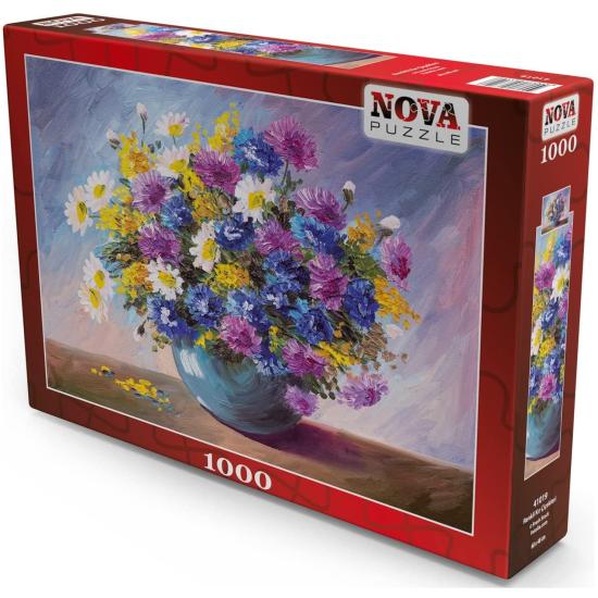 Puzzle 1000 pièces Fleurs sauvages colorées Nova