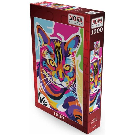 Puzzle Nova chat coloré 1000 pièces