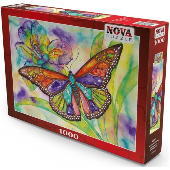Puzzle 1000 pièces papillon coloré Nova