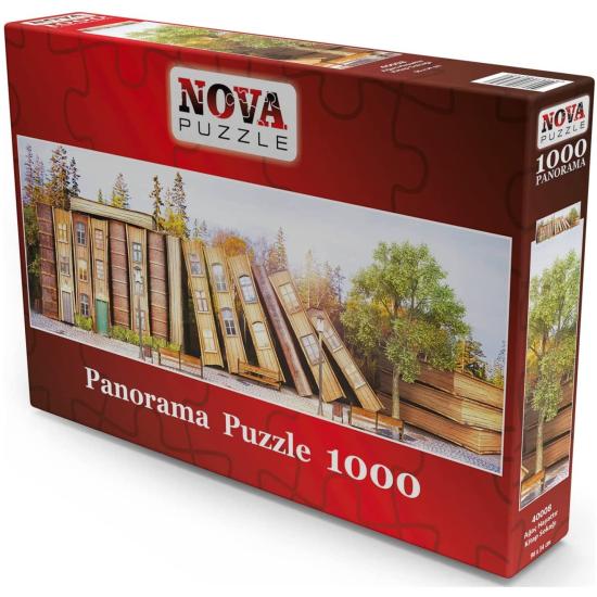 Puzzle Nova Panorama Rue du Livre 1000 pièces
