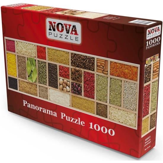 Puzzle Nova Panorama Collage d'épices 1000 pièces