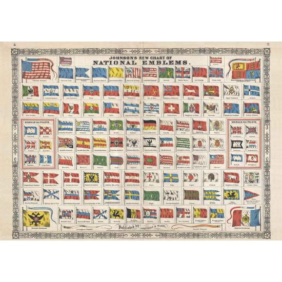 Piatnik Puzzle Drapeaux Nationaux 1000 Pièces