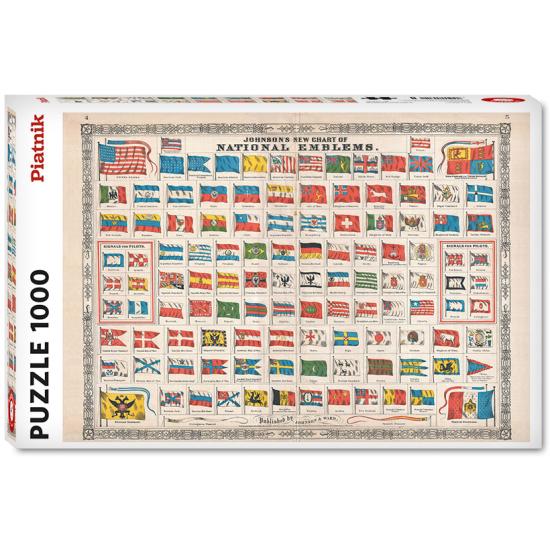 Piatnik Puzzle Drapeaux Nationaux 1000 Pièces