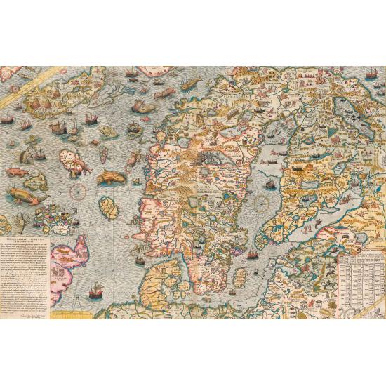 Puzzle Piatnik Carta Marina de 1572 de 1000 pièces