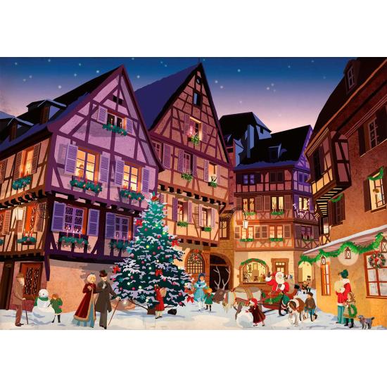 Puzzle Piatnik Noël au Village 1000 Pièces