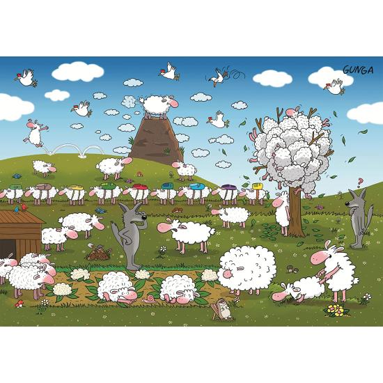 Piatnik Puzzle Moutons au paradis 1000 pièces