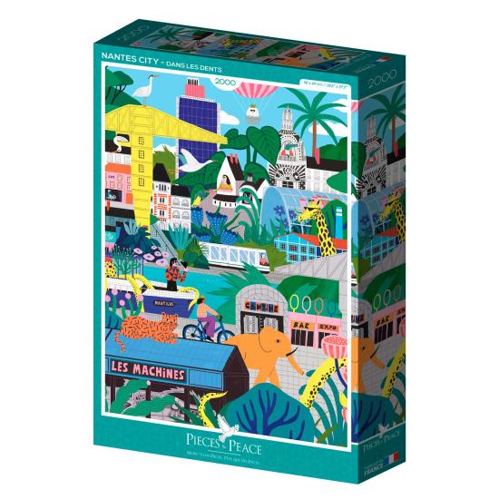 Pièces de puzzle et ville de Nantes 2000 pièces