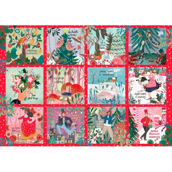 Puzzle Pieces and Peace 12 Jours De Noël 2000 pièces