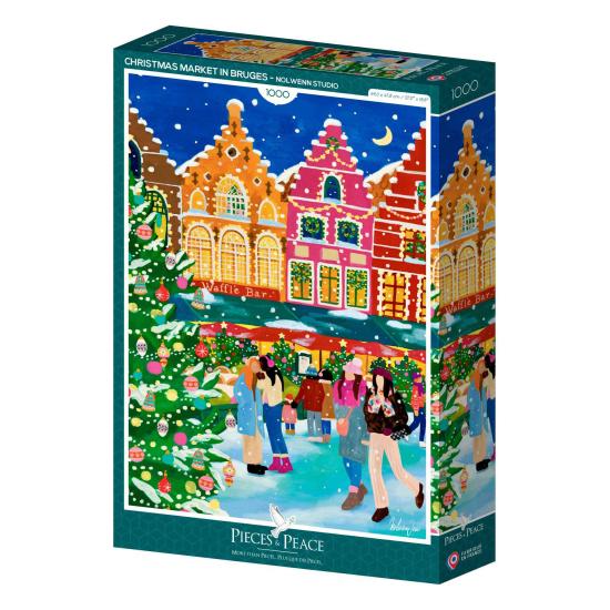 Puzzle Pieces and Peace Marché De Noël À Bruges 1000 pièces