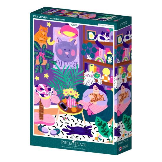 Puzzle Pieces and Peace Amoureux Des Chats 1000 pièces