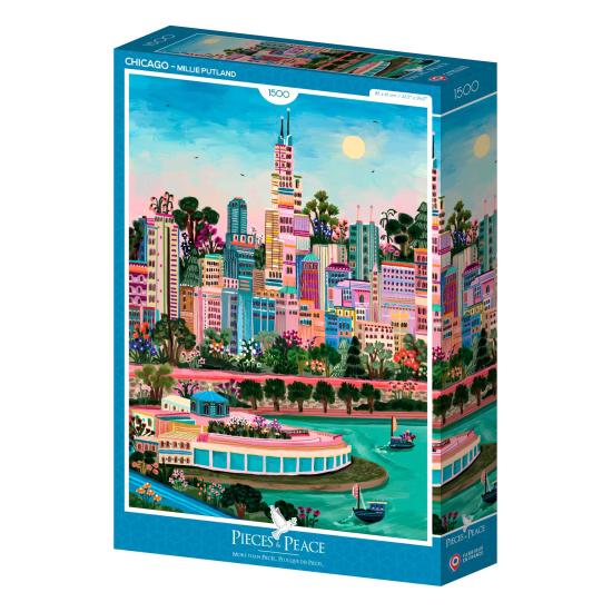 Puzzle Pieces and Peace Chicago 1500 Pièces