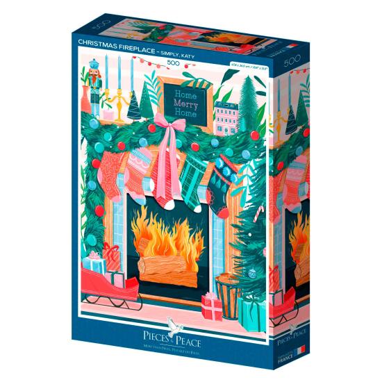 Puzzle Pieces and Peace Cheminée de Noël de 500 pièces