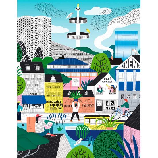 Puzzle Pièces et Paix Ville de Rennes 1000 pièces Puzzle Pièces et Paix Ville de Rennes 1000 pièces