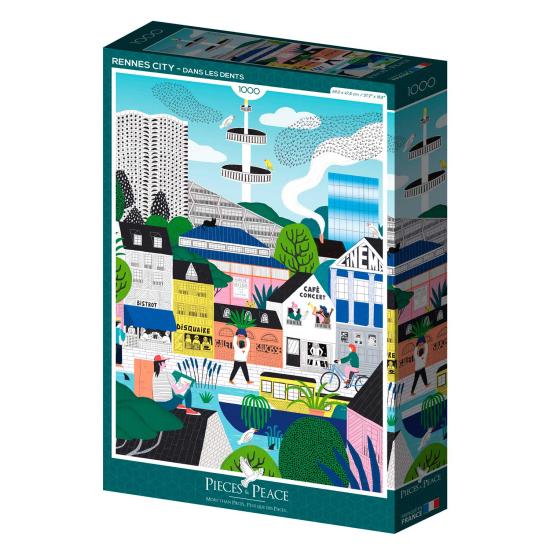 Puzzle Pièces et Paix Ville de Rennes 1000 pièces Puzzle Pièces et Paix Ville de Rennes 1000 pièces