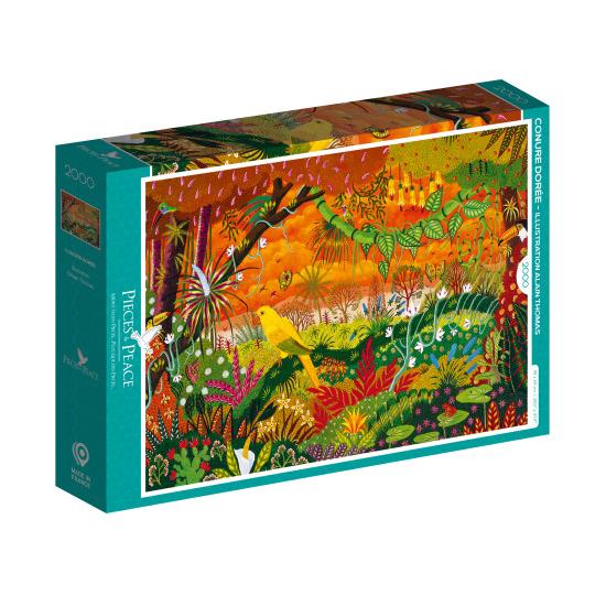Puzzle Pièces et Paix Perroquet Doré 2000 Pièces