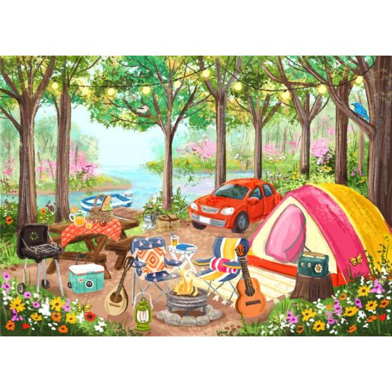 Puzzle Pieces and Peace Journée De Camping 500 pièces