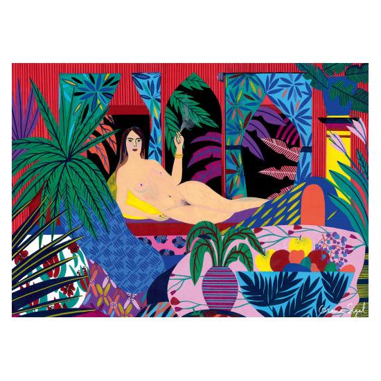 Puzzle Pieces and Peace Nu avec Cigare 1500 Pièces