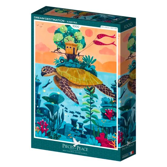 Pièces de puzzle et destination de rêve de paix 1000 pièces