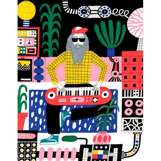 Puzzle Pieces and Peace Le Musicien barbu 500 pièces Puzzle Pieces and Peace Le Musicien barbu 500 pièces
