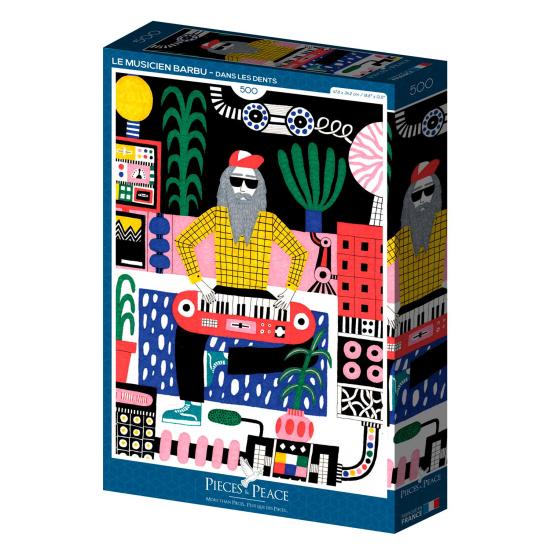 Puzzle Pieces and Peace Le Musicien barbu 500 pièces Puzzle Pieces and Peace Le Musicien barbu 500 pièces