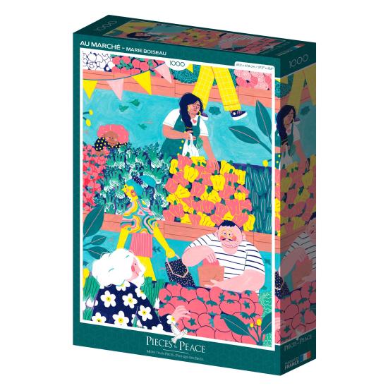 Pièces de puzzle et paix sur le marché 1000 pièces