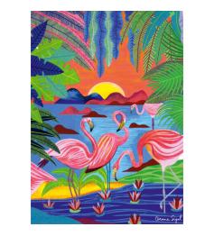 Puzzle Pieces and Peace Flamants roses 1000 pièces
