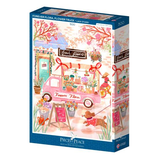 Puzzle Pieces and Peace Forever Flora, camion de fleurs 500 Pzs