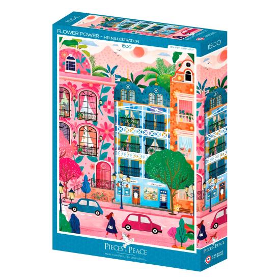 Puzzle Pieces and Peace Flower Power 1500 Pièces