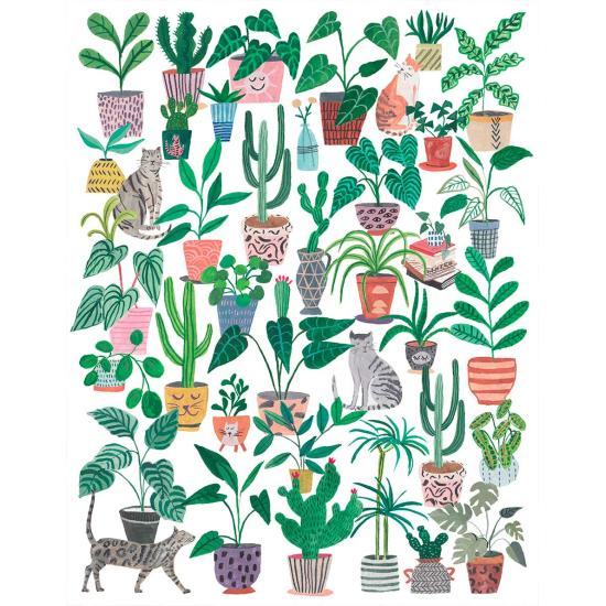 Puzzle Pieces and Peace Chats et Plantes de 500 Pieces