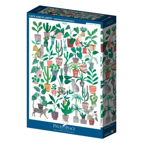 Puzzle Pieces and Peace Chats et Plantes de 500 Pieces