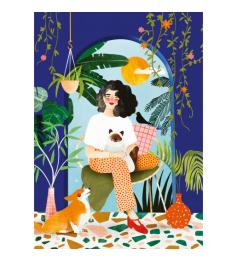 Puzzle Pieces and Peace Blue Garden 1000 pièces