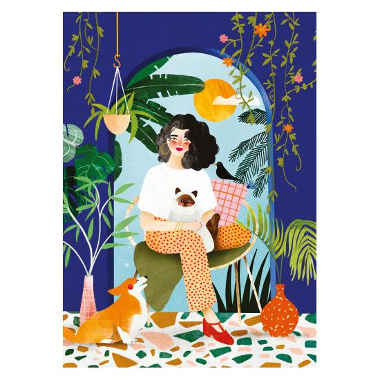 Puzzle Pieces and Peace Blue Garden 1000 pièces