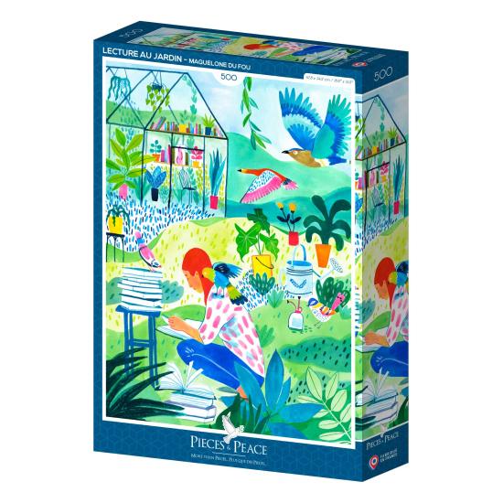 Puzzle Pieces and Peace Lire Dans Le Jardin 500 pièces