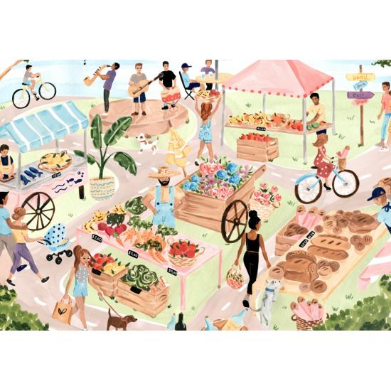 Puzzle Pieces and Peace Marché Des Producteurs 1000 Pcs